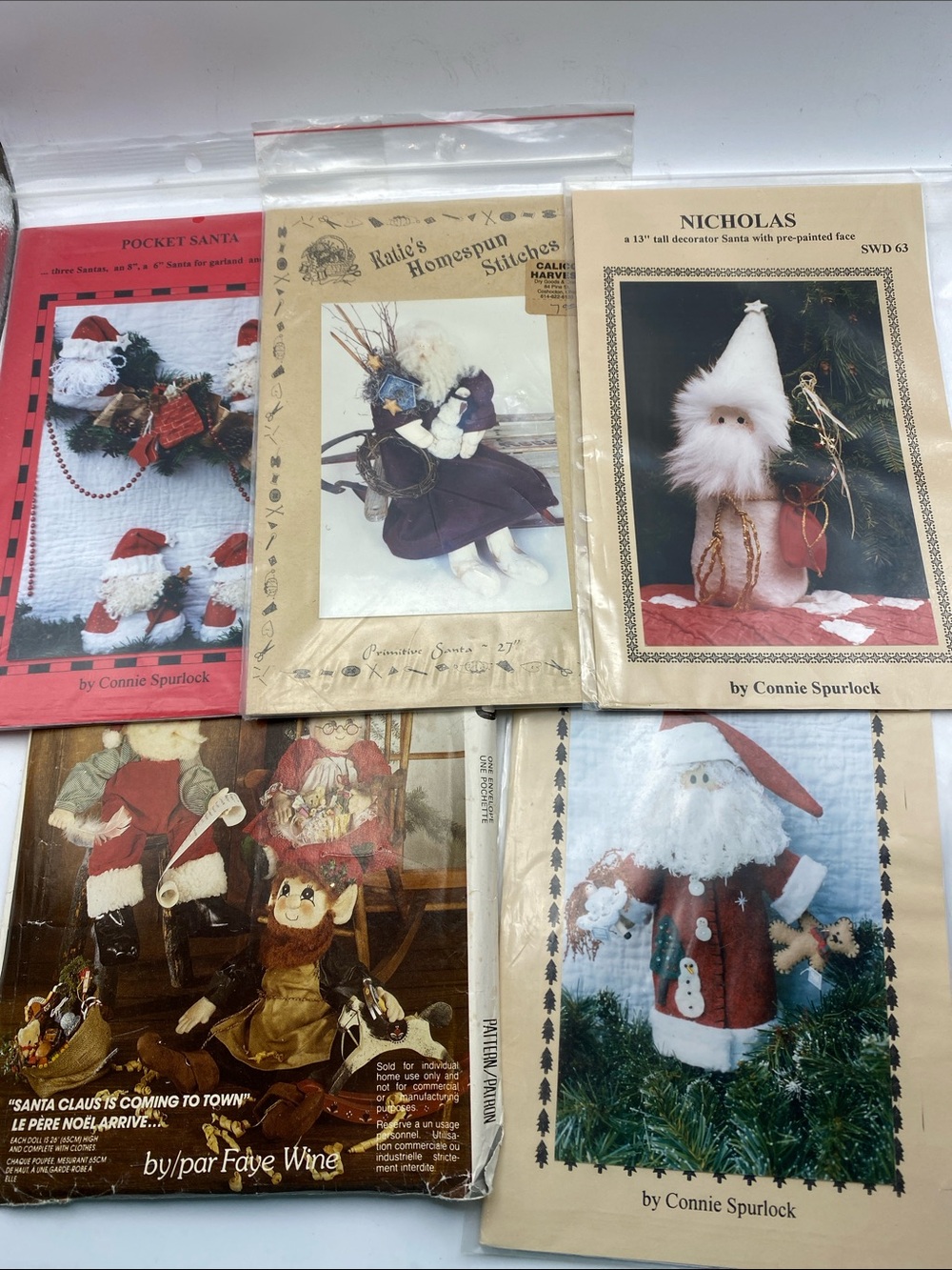 Santa Sewing Pattern (5) NWT